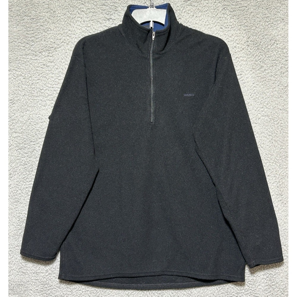 Vintage Patagonia Capilene‎ USA Made Pullover Fleece Mens L Black Quarter Zip